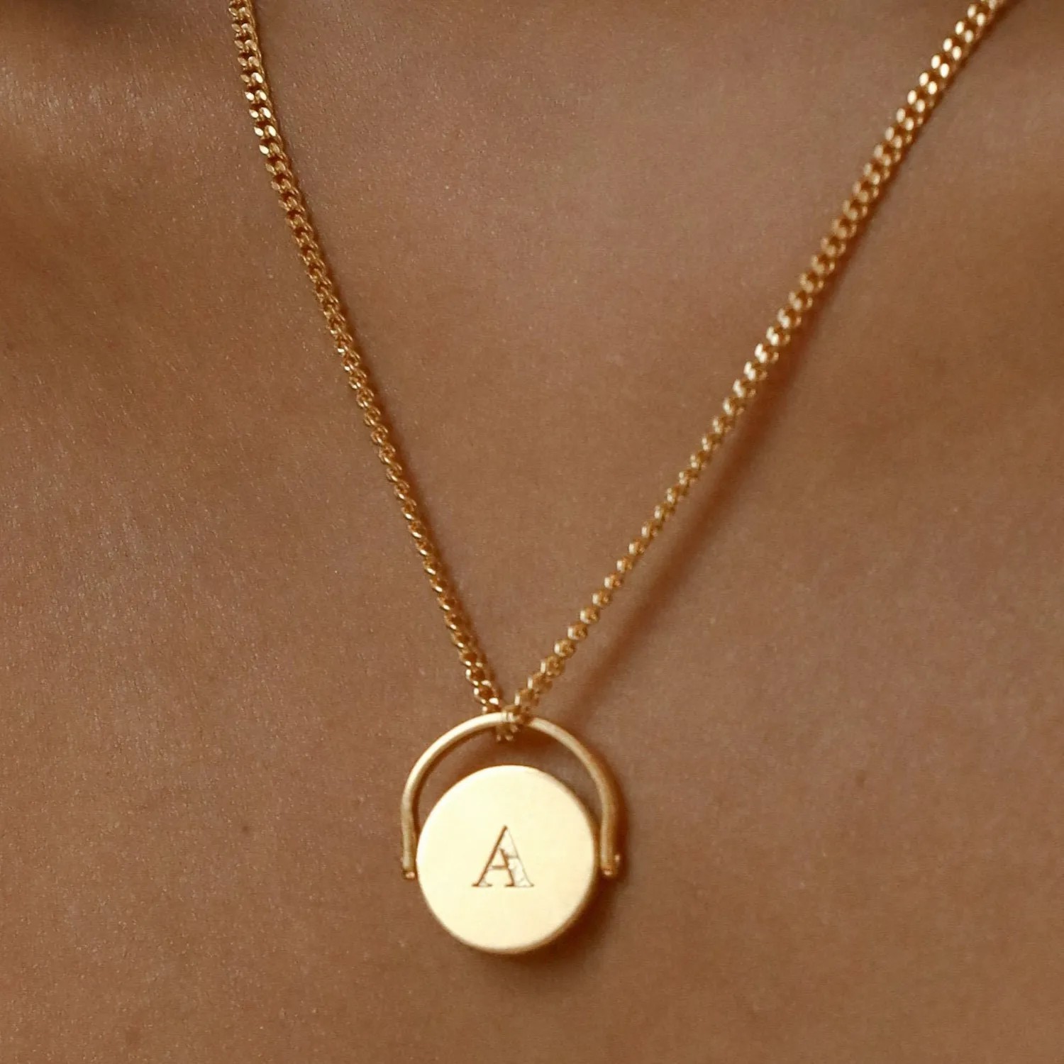 Simple Style Streetwear Letter Titanium Steel Plating Inlay 18K Gold Plated Pendant Necklace_colorza_5