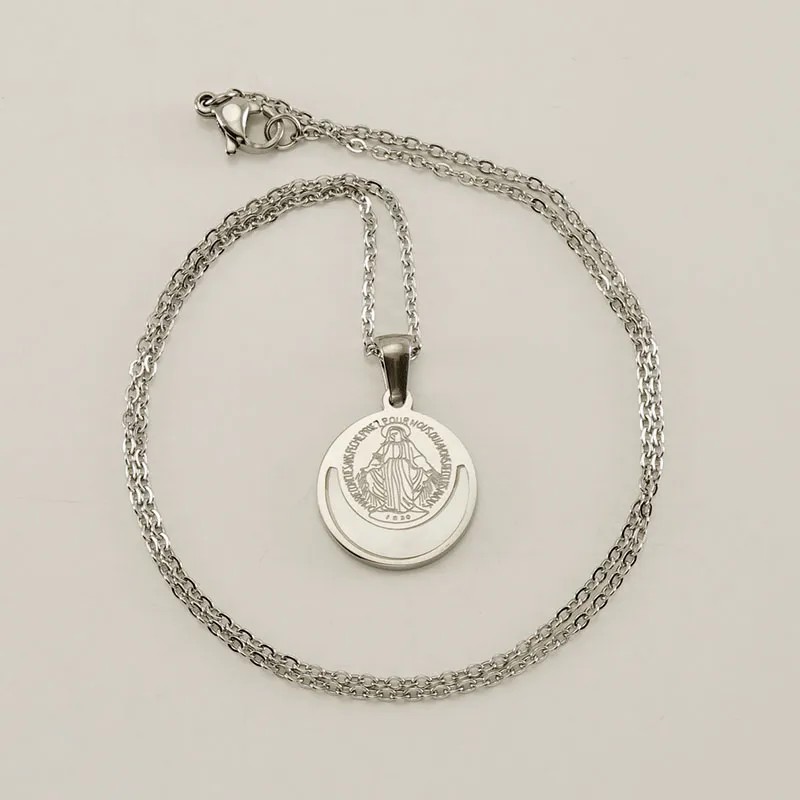 Modern Style Faith Cross Stainless Steel Plating 18K Gold Plated Pendant Necklace_colorza_1
