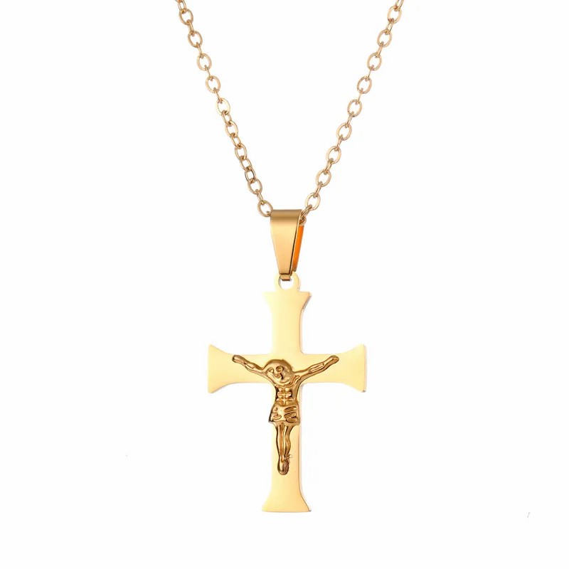 Ethnic Style Simple Style Cross Stainless Steel Plating Pendant Necklace_colorza_1