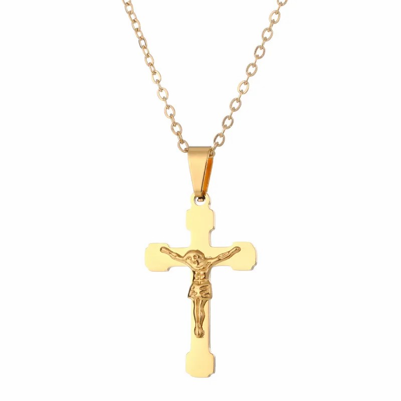 Ethnic Style Simple Style Cross Stainless Steel Plating Pendant Necklace_colorza_2