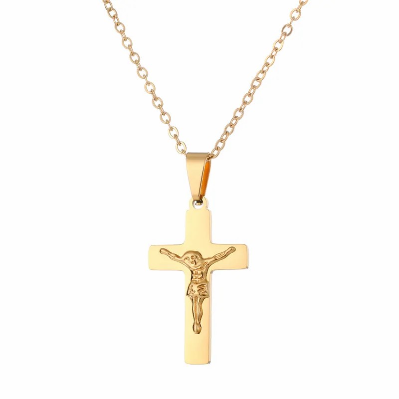 Ethnic Style Simple Style Cross Stainless Steel Plating Pendant Necklace_colorza_3
