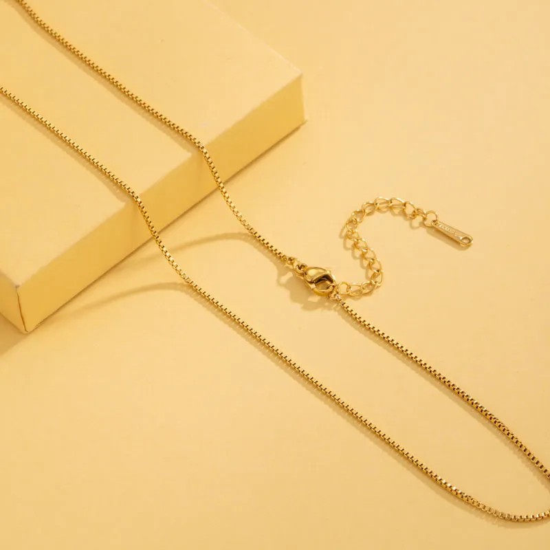Simple Style Solid Color Stainless Steel Plating 18K Gold Plated Necklace_colorza_4