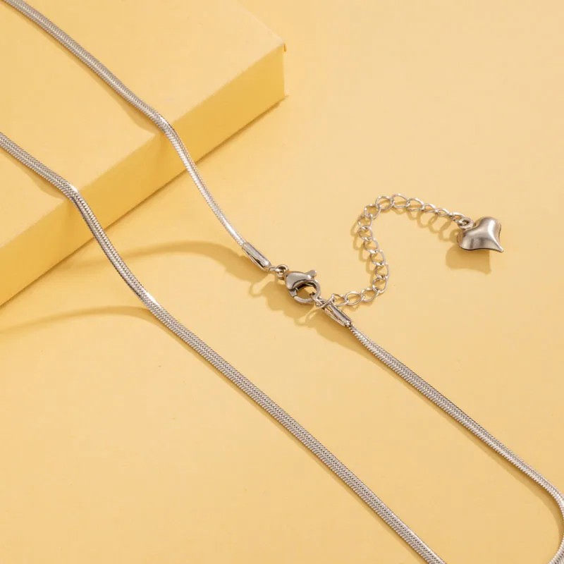 Simple Style Solid Color Stainless Steel Plating 18K Gold Plated Necklace_colorza_5