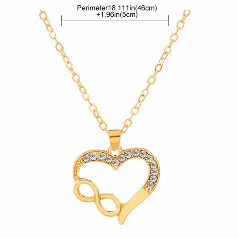 Casual Simple Style Cross Infinity Heart Shape Titanium Steel Copper Plating Hollow Out Inlay Crystal Rhinestones Zircon 18K Gold Plated Gold Plated Silver Plated Pendant Necklace_colorza_9