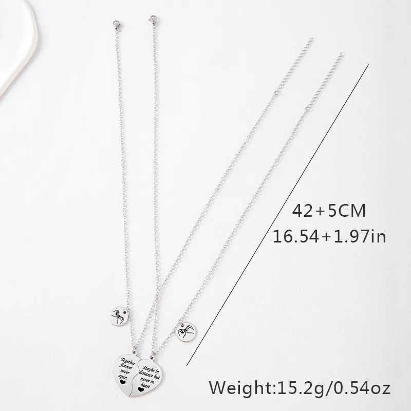 Casual MAMA Simple Style Letter Heart Shape Stainless Steel Carving Pendant Necklace Long Necklace_colorza_2
