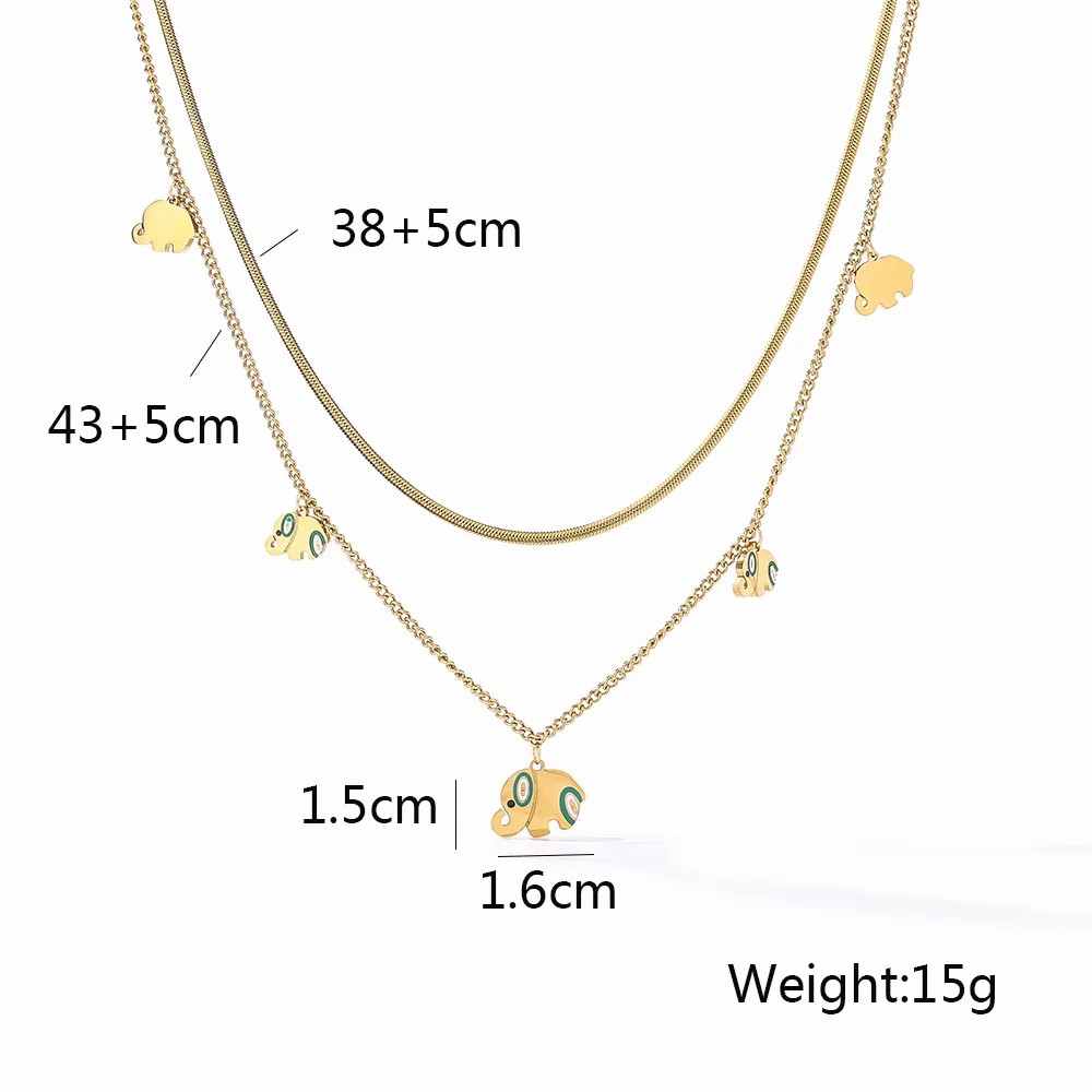 Simple Style Commute Round Titanium Steel Plating Inlay Turquoise 18K Gold Plated Pendant Necklace_colorza_2