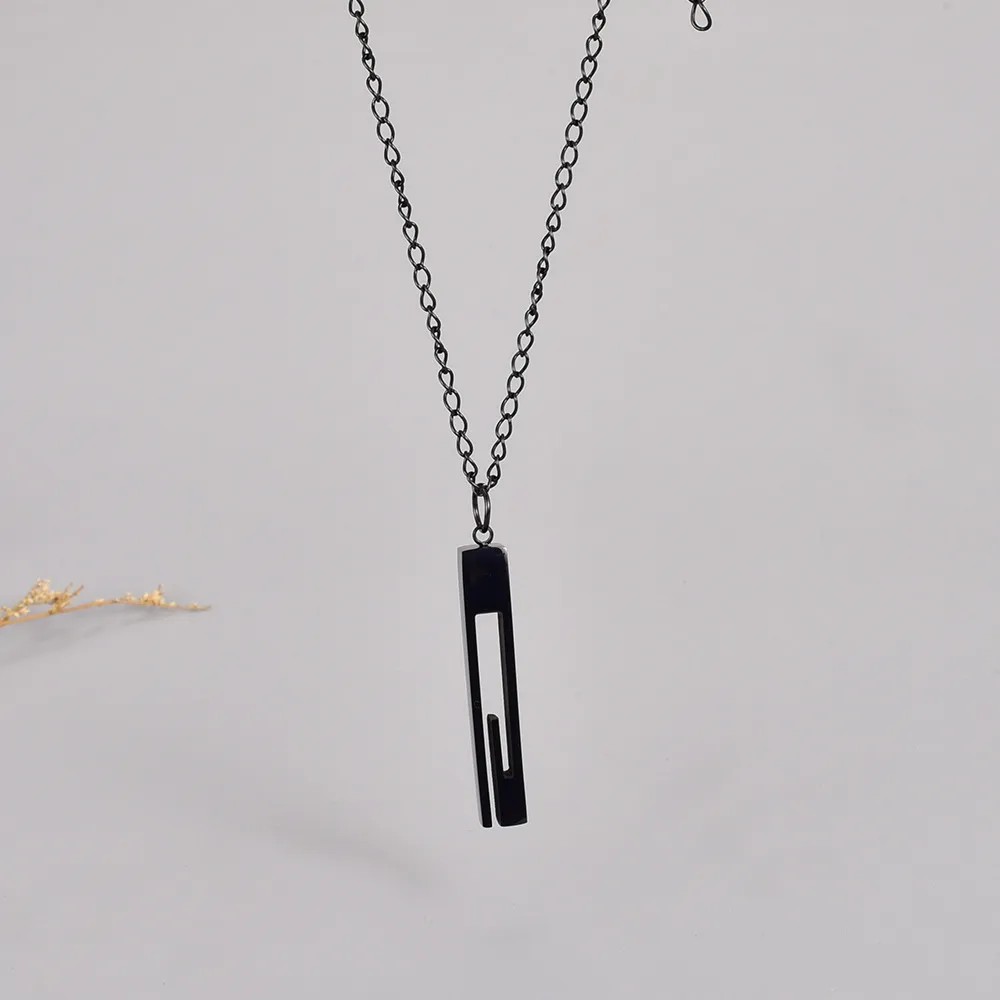 Casual Simple Style Square Titanium Steel Plating Gold Plated Pendant Necklace Long Necklace_colorza_2
