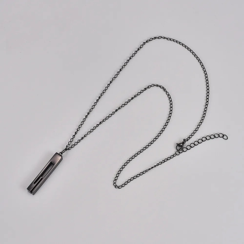 Casual Simple Style Square Titanium Steel Plating Gold Plated Pendant Necklace Long Necklace_colorza_3