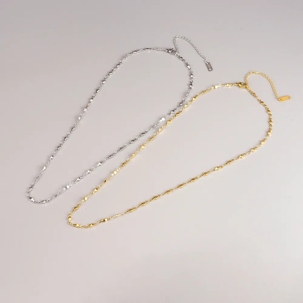 Simple Style Geometric Titanium Steel Plating 18K Gold Plated Necklace_colorza_1