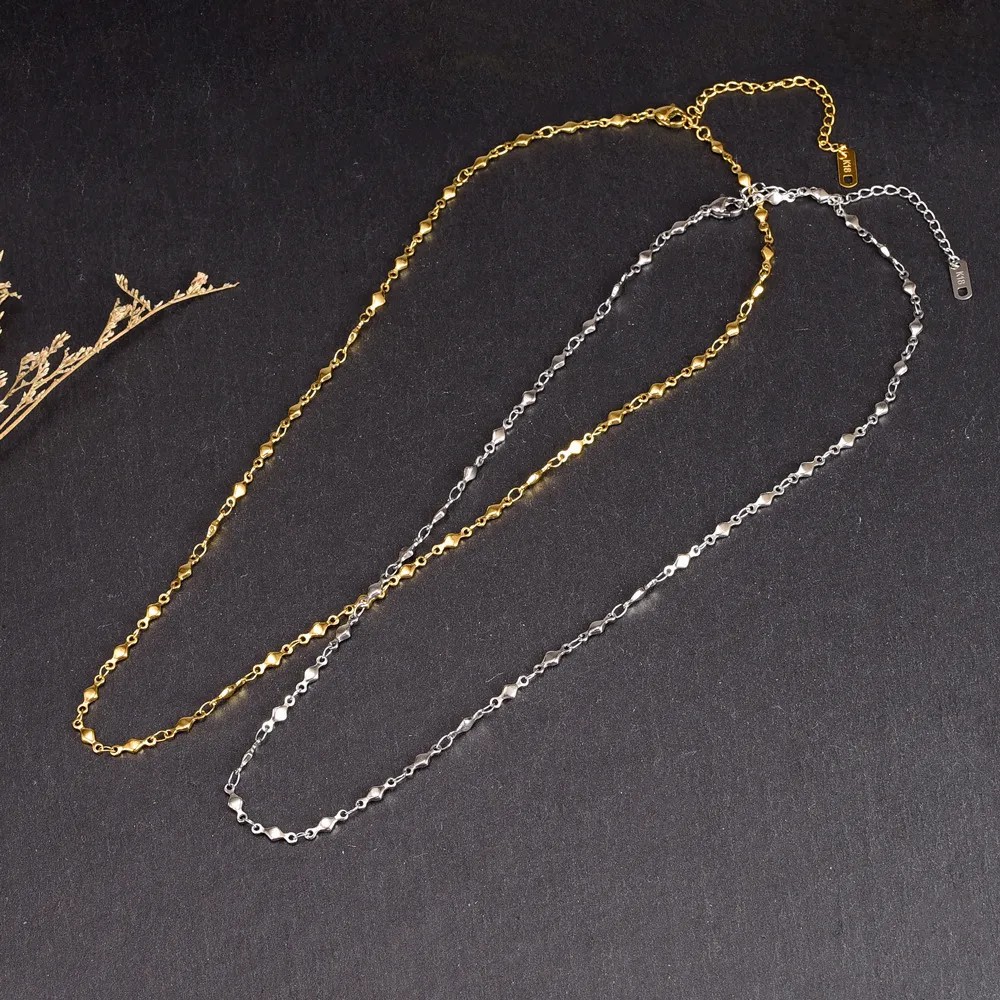 Simple Style Geometric Titanium Steel Plating 18K Gold Plated Necklace_colorza_2