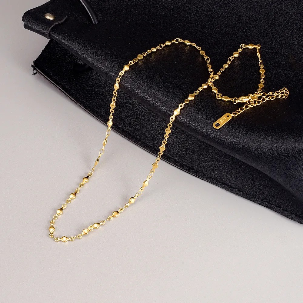 Simple Style Geometric Titanium Steel Plating 18K Gold Plated Necklace_colorza_3