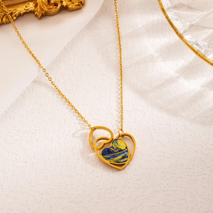 Heart Shape Stainless Steel Pendant Necklace