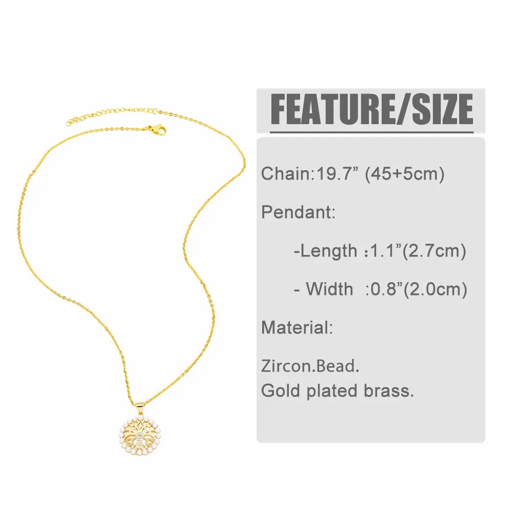 IG Style Tree Heart Shape Copper Zircon Necklace_colorza_1