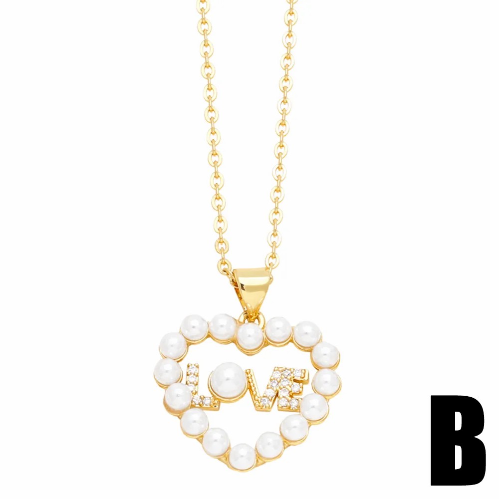 IG Style Tree Heart Shape Copper Zircon Necklace_colorza_3