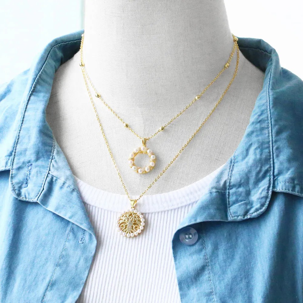 IG Style Tree Heart Shape Copper Zircon Necklace_colorza_7