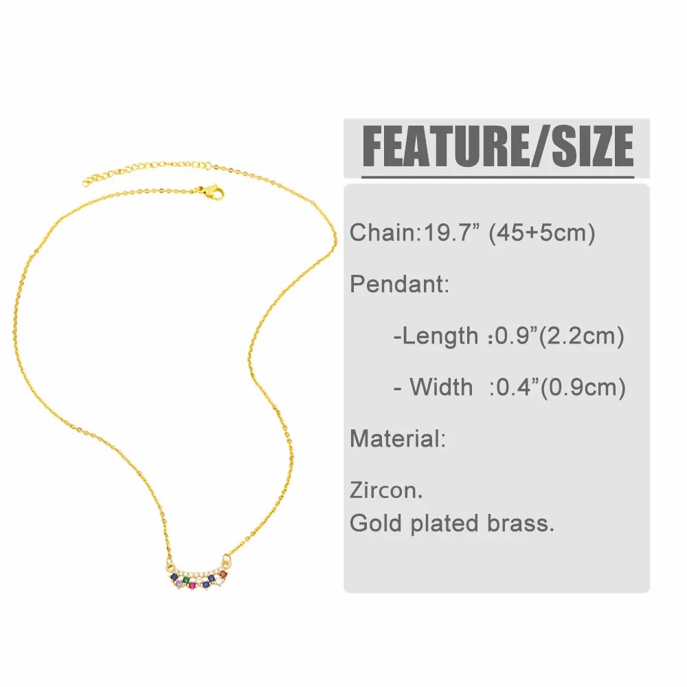 Modern Style Pentagram Heart Shape Stainless Steel Copper Plating Inlay Zircon 18K Gold Plated Necklace_colorza_1