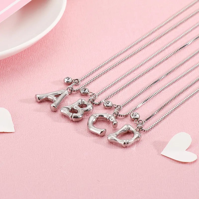 Hip-Hop Simple Style Letter Titanium Steel Patchwork Pendant Necklace_colorza_6