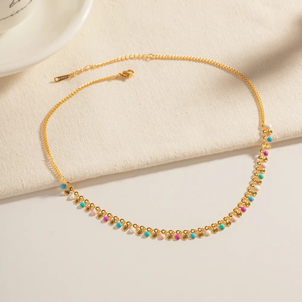 Modern Style Tassel Stainless Steel Plating 18K Gold Plated Necklace_colorza_3