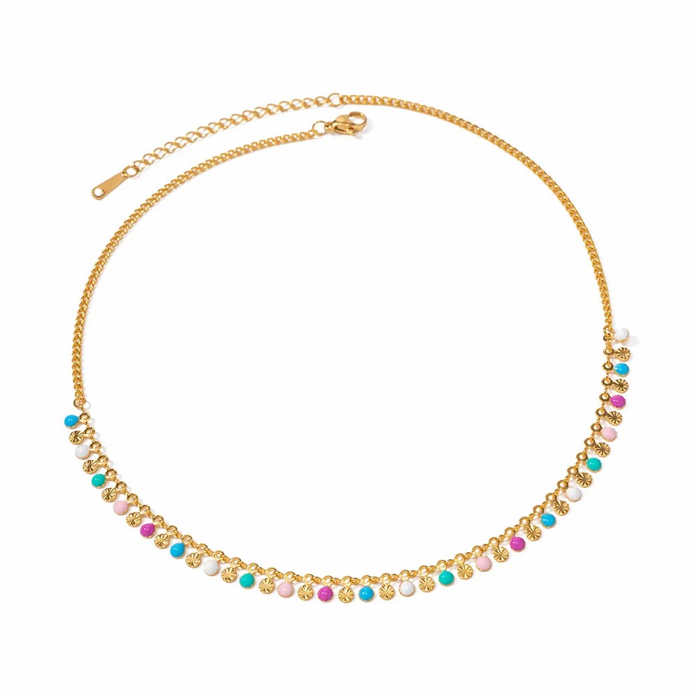Modern Style Tassel Stainless Steel Plating 18K Gold Plated Necklace_colorza_6