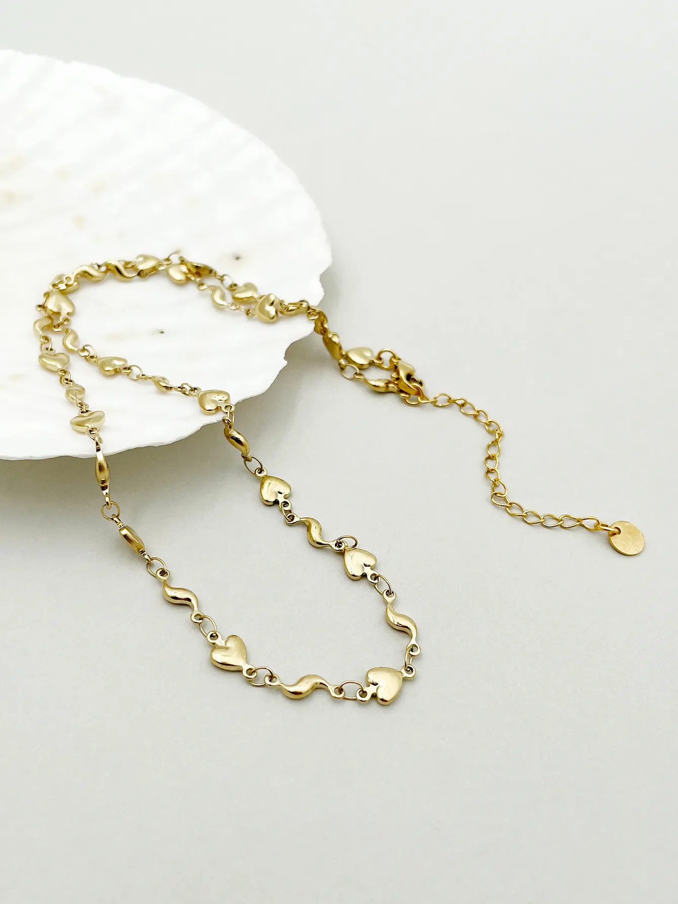 Simple Style Commute Heart Shape Stainless Steel Polishing Plating Gold Plated Necklace_colorza_2