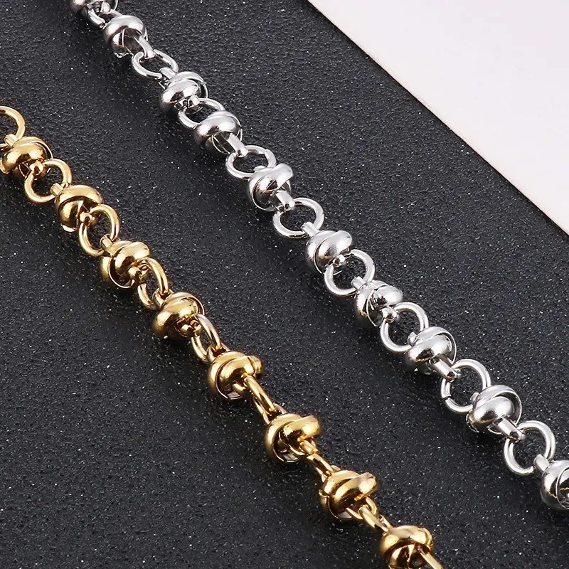 Hip-Hop Rock Solid Color Stainless Steel Necklace_colorza_8