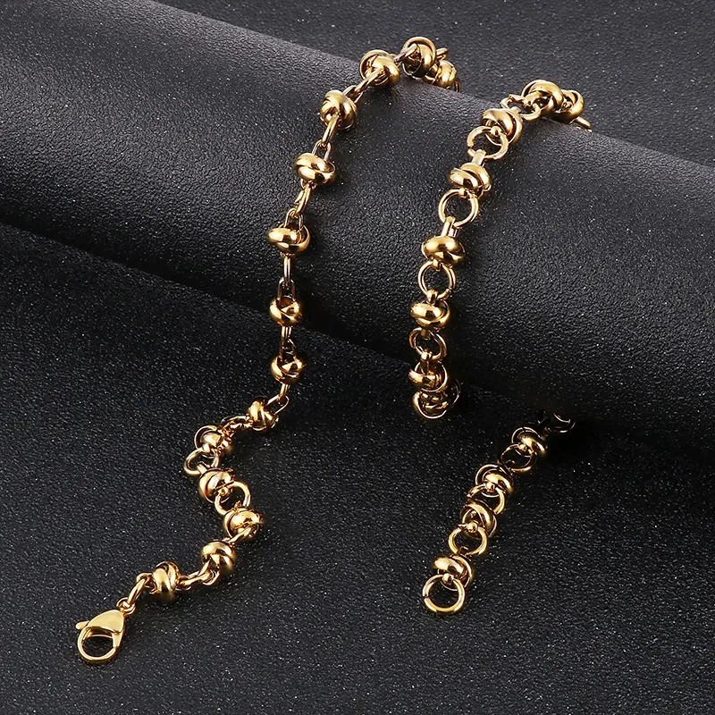 Hip-Hop Rock Solid Color Stainless Steel Necklace_colorza_10