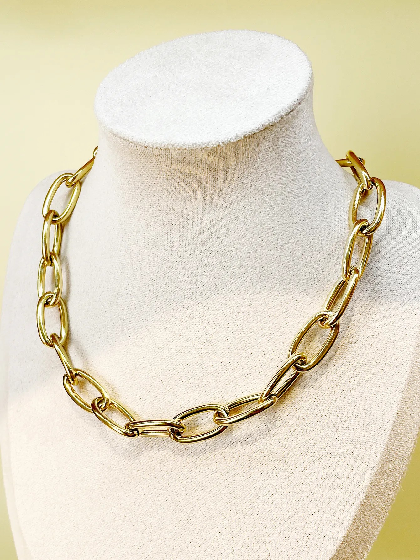 Hip-Hop Geometric Stainless Steel Polishing Plating Gold Plated Necklace_colorza_1