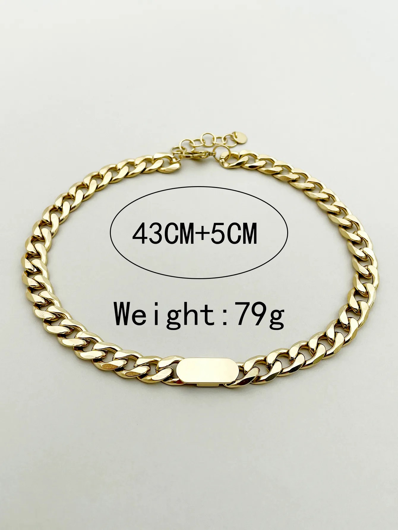 Hip-Hop Geometric Stainless Steel Plating Gold Plated Necklace_colorza_3