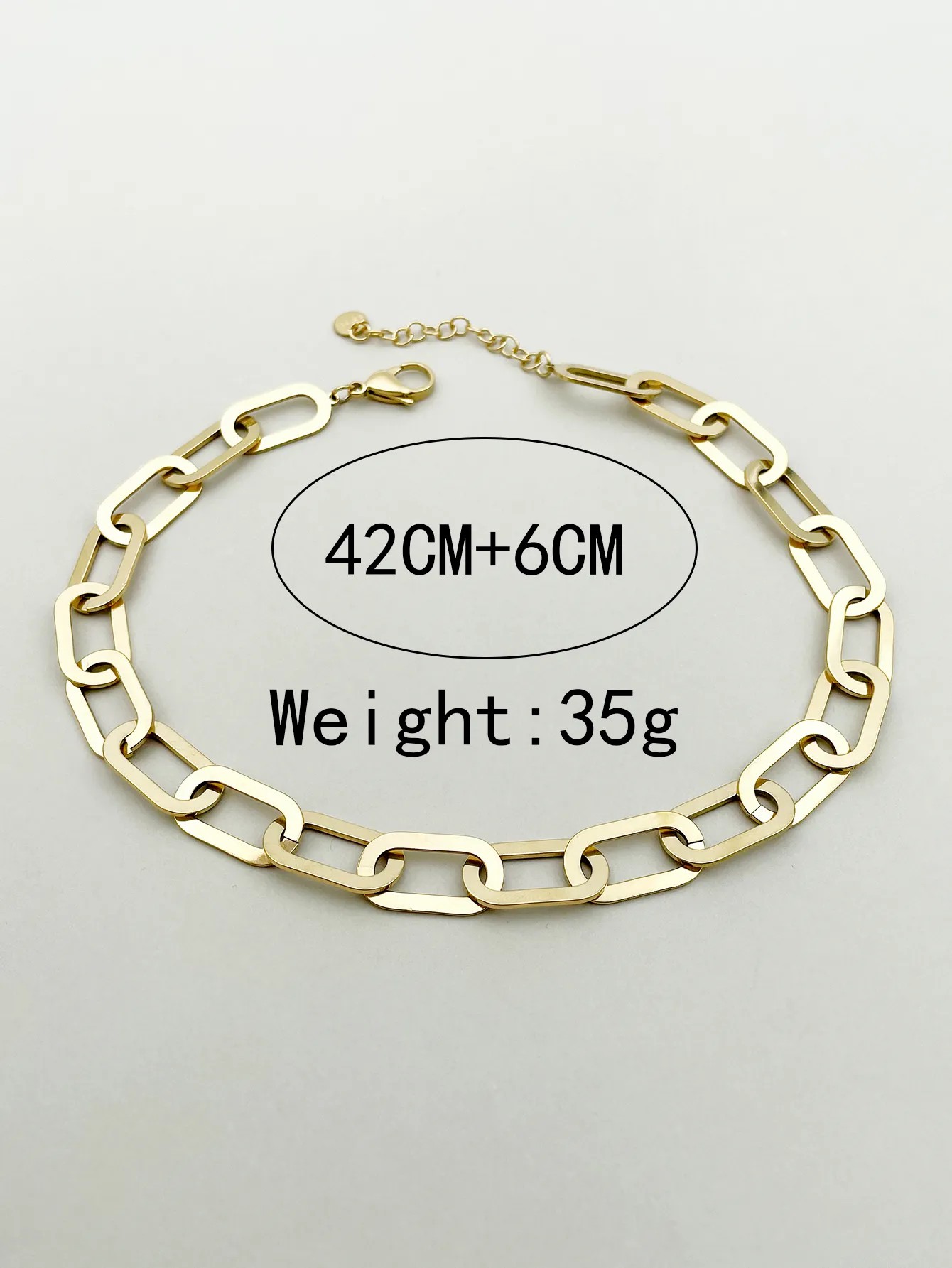 Hip-Hop Geometric Stainless Steel Polishing Plating Gold Plated Necklace_colorza_2