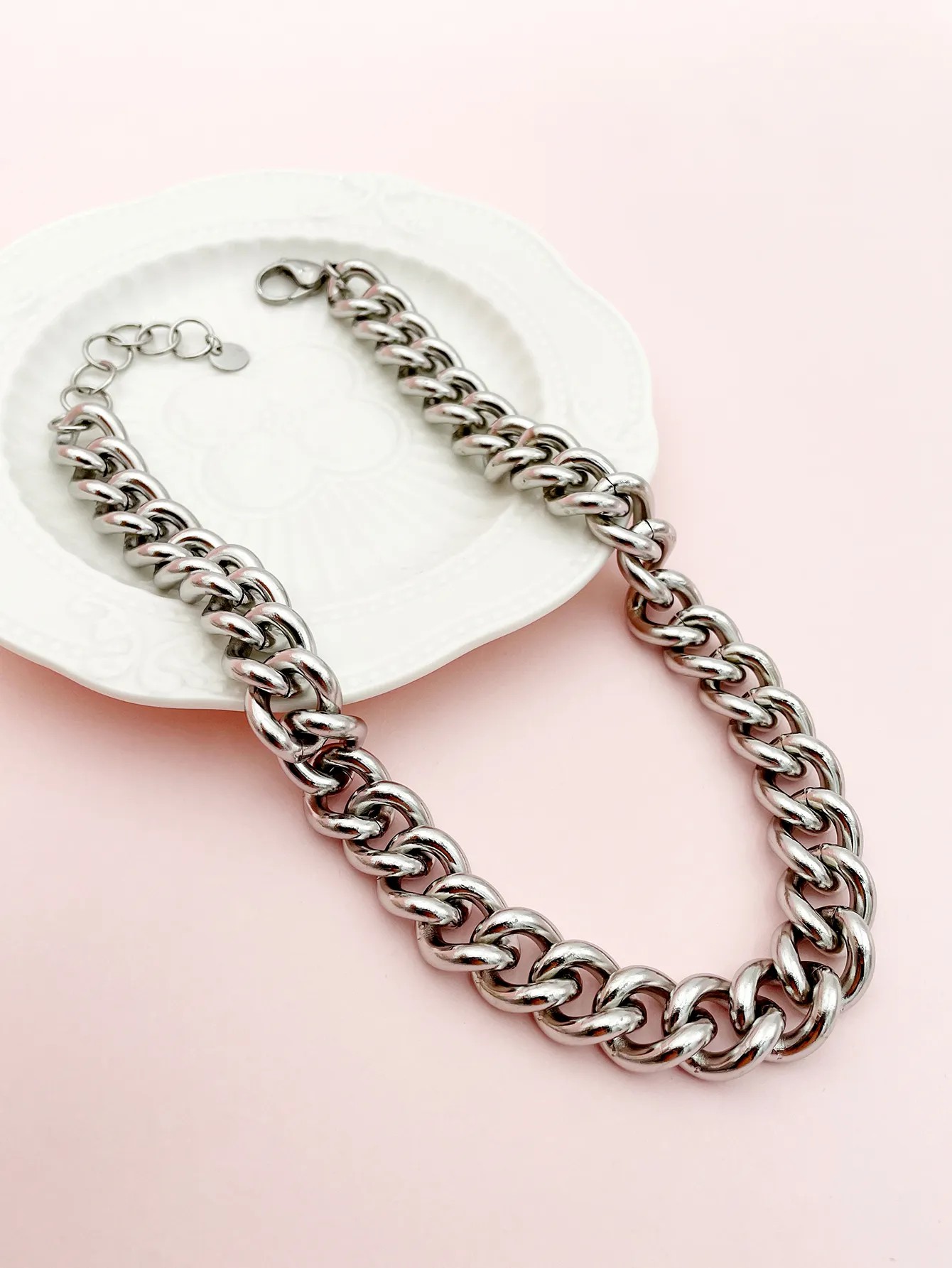 Hip-Hop Geometric Stainless Steel Polishing Plating Gold Plated Necklace_colorza_3