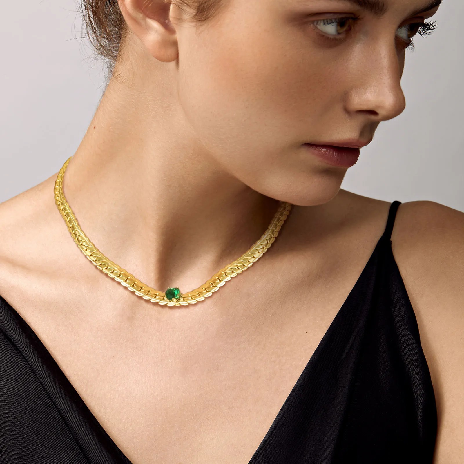 IG Style Simple Style Heart Shape Stainless Steel Plating Inlay Zircon 18K Gold Plated Necklace_colorza_3
