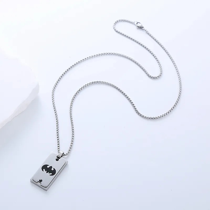 Casual Simple Style Cross Anchor Skull Stainless Steel Layered Carving Pendant Necklace_colorza_6