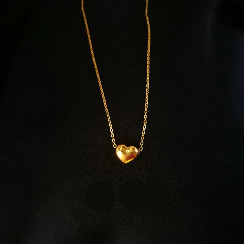 IG Style Heart Shape Titanium Steel Plating 18K Gold Plated Pendant Necklace_colorza_3