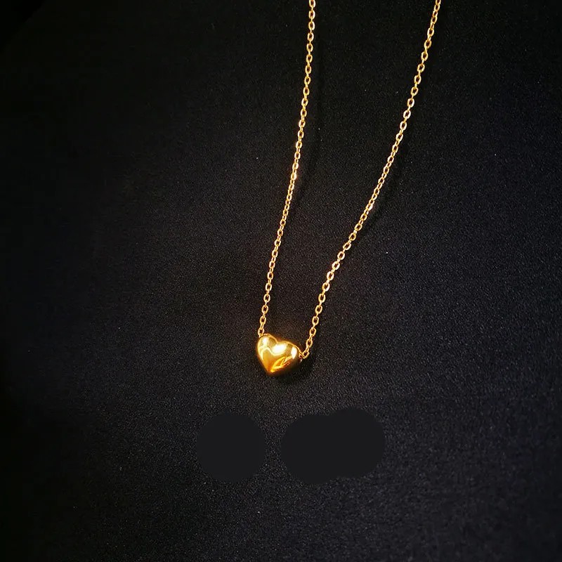 IG Style Heart Shape Titanium Steel Plating 18K Gold Plated Pendant Necklace_colorza_4