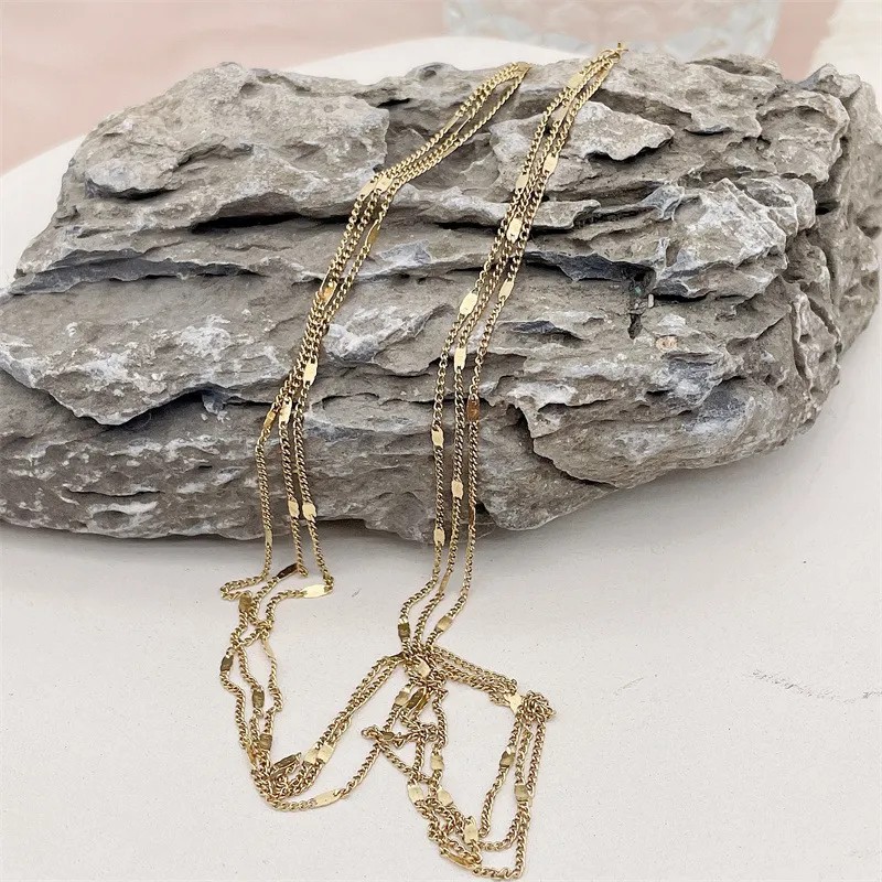 Casual Hip-Hop Retro Solid Color Stainless Steel Plating Three-Dimensional 14K Gold Plated Pendant Necklace_colorza_2