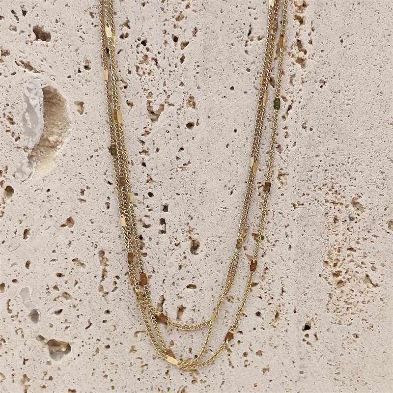 Casual Hip-Hop Retro Solid Color Stainless Steel Plating Three-Dimensional 14K Gold Plated Pendant Necklace_colorza_5