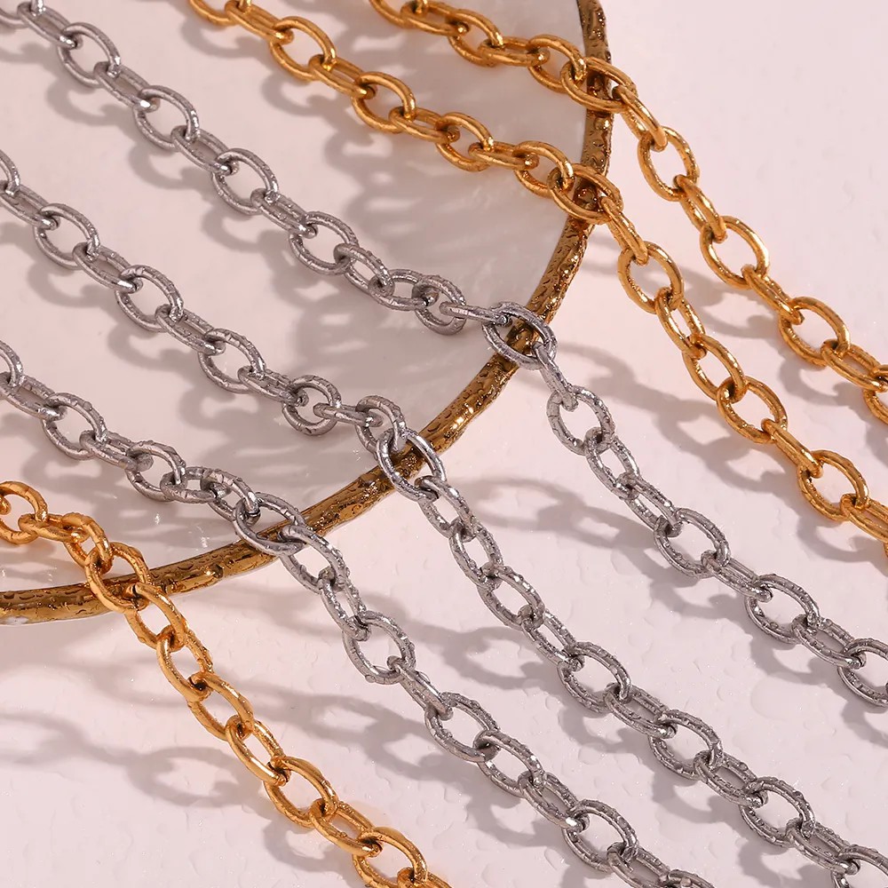 Basic Simple Style Classic Style Solid Color Stainless Steel Plating 18K Gold Plated Necklace_colorza_9