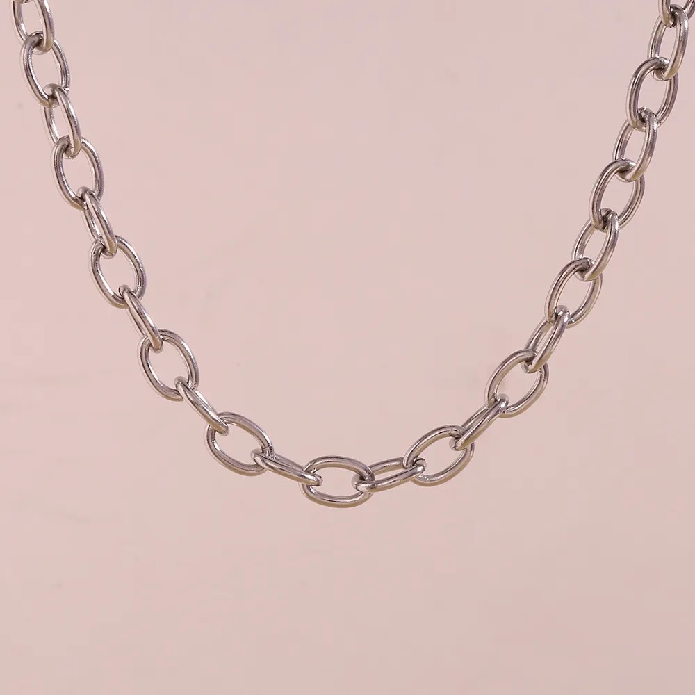 Basic Simple Style Classic Style Solid Color Stainless Steel Plating 18K Gold Plated Necklace_colorza_11