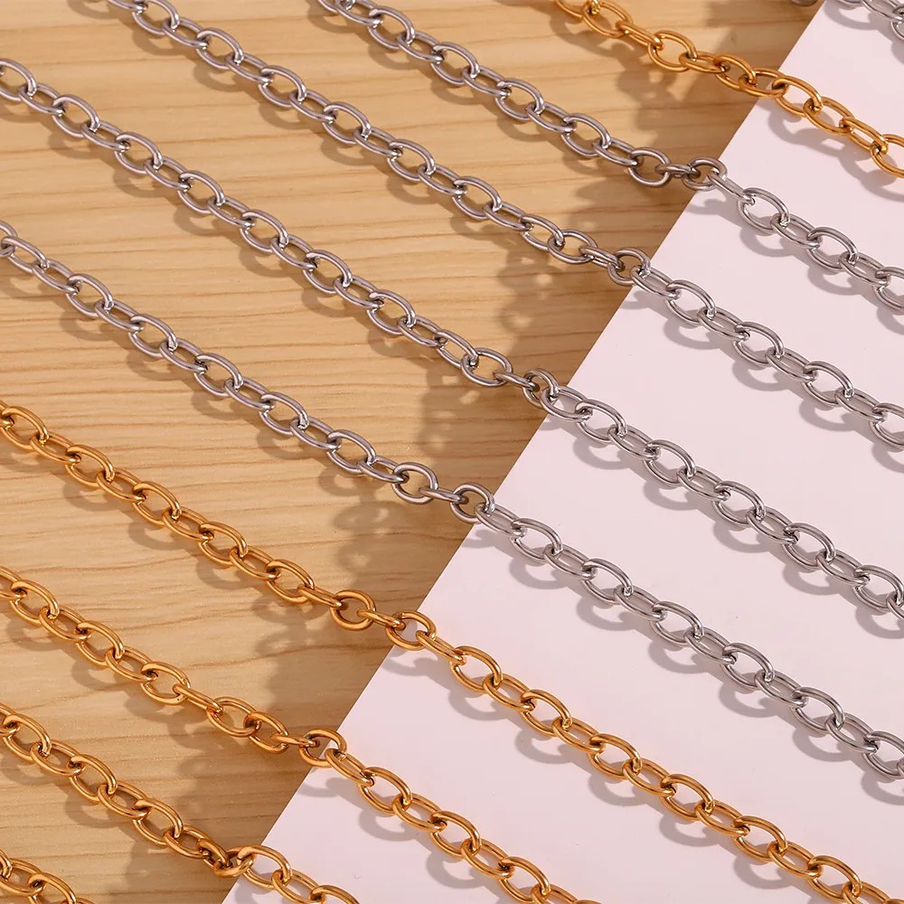 Basic Simple Style Classic Style Solid Color Stainless Steel Plating 18K Gold Plated Necklace_colorza_12