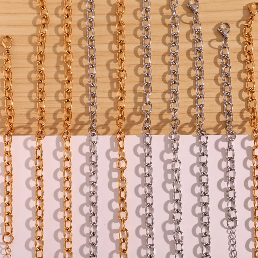 Basic Simple Style Classic Style Solid Color Stainless Steel Plating 18K Gold Plated Necklace_colorza_13