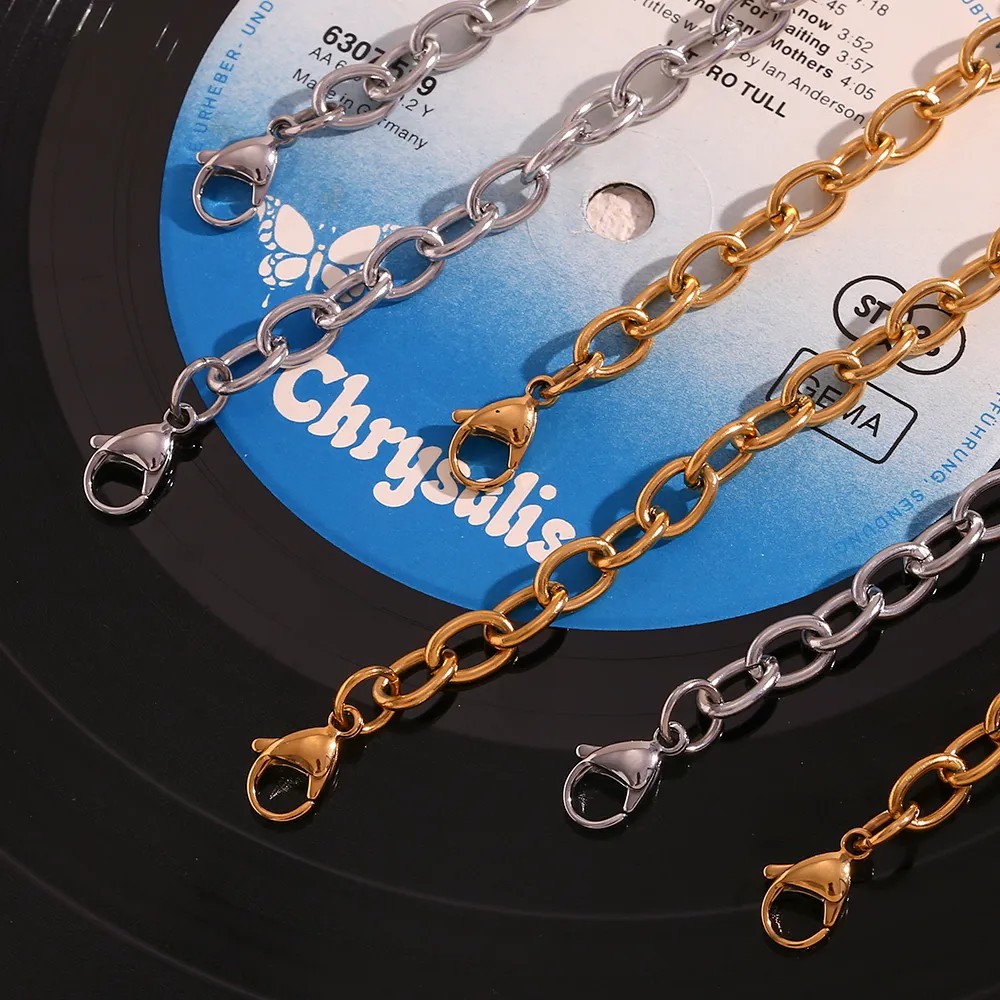Basic Simple Style Classic Style Solid Color Stainless Steel Plating 18K Gold Plated Necklace_colorza_19