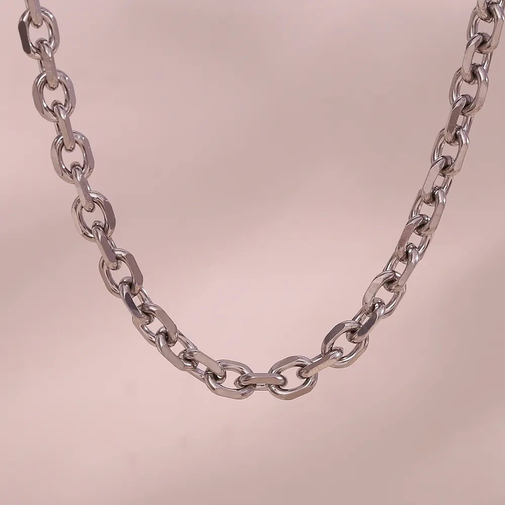 Simple Style Classic Style Solid Color Stainless Steel Plating 18K Gold Plated Necklace_colorza_9