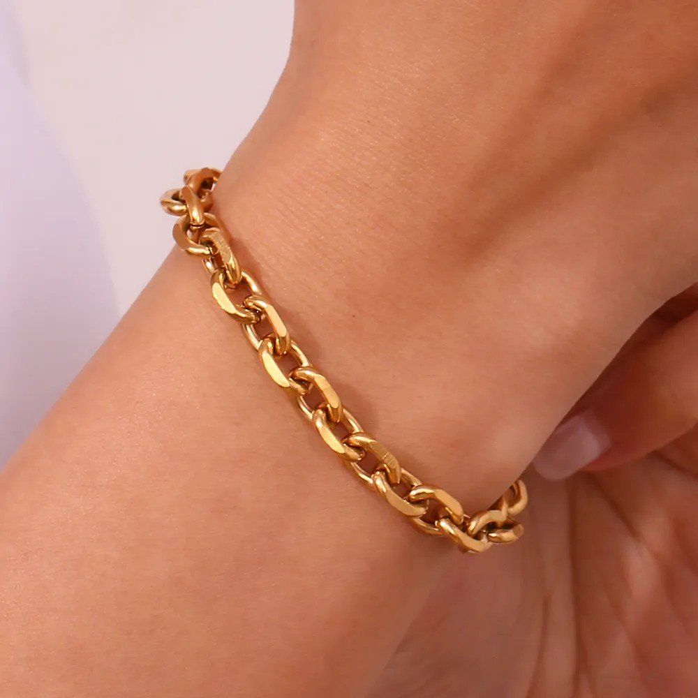 Simple Style Classic Style Solid Color Stainless Steel Plating 18K Gold Plated Necklace_colorza_12