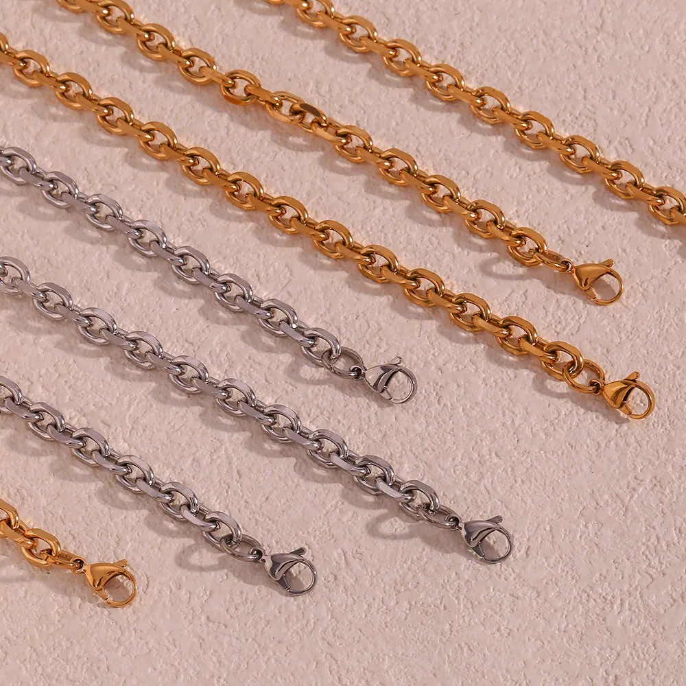 Simple Style Classic Style Solid Color Stainless Steel Plating 18K Gold Plated Necklace_colorza_17