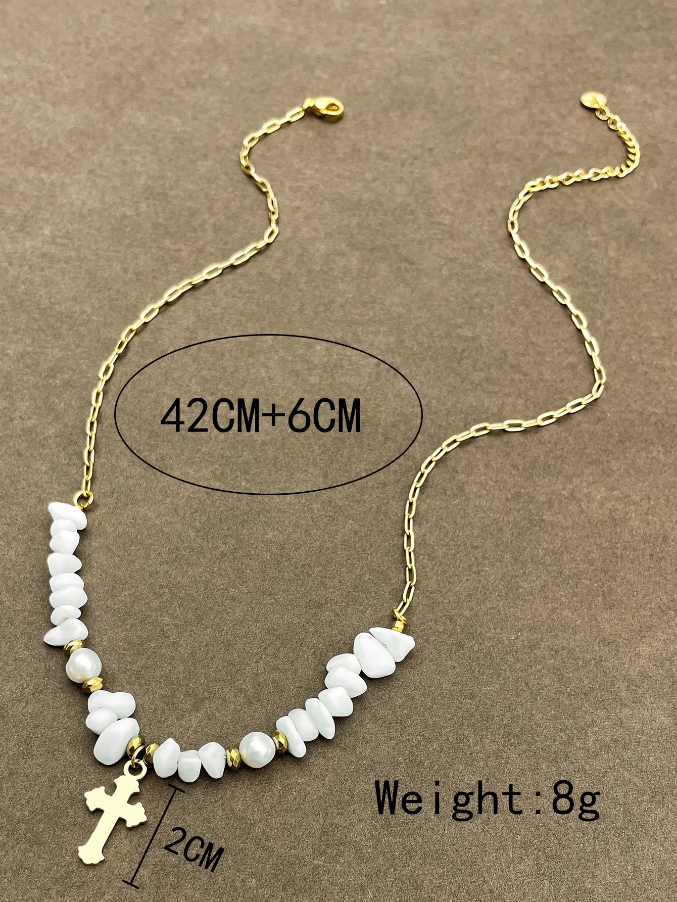 Commute Cross Stainless Steel Plating Gold Plated Pendant Necklace_colorza_3