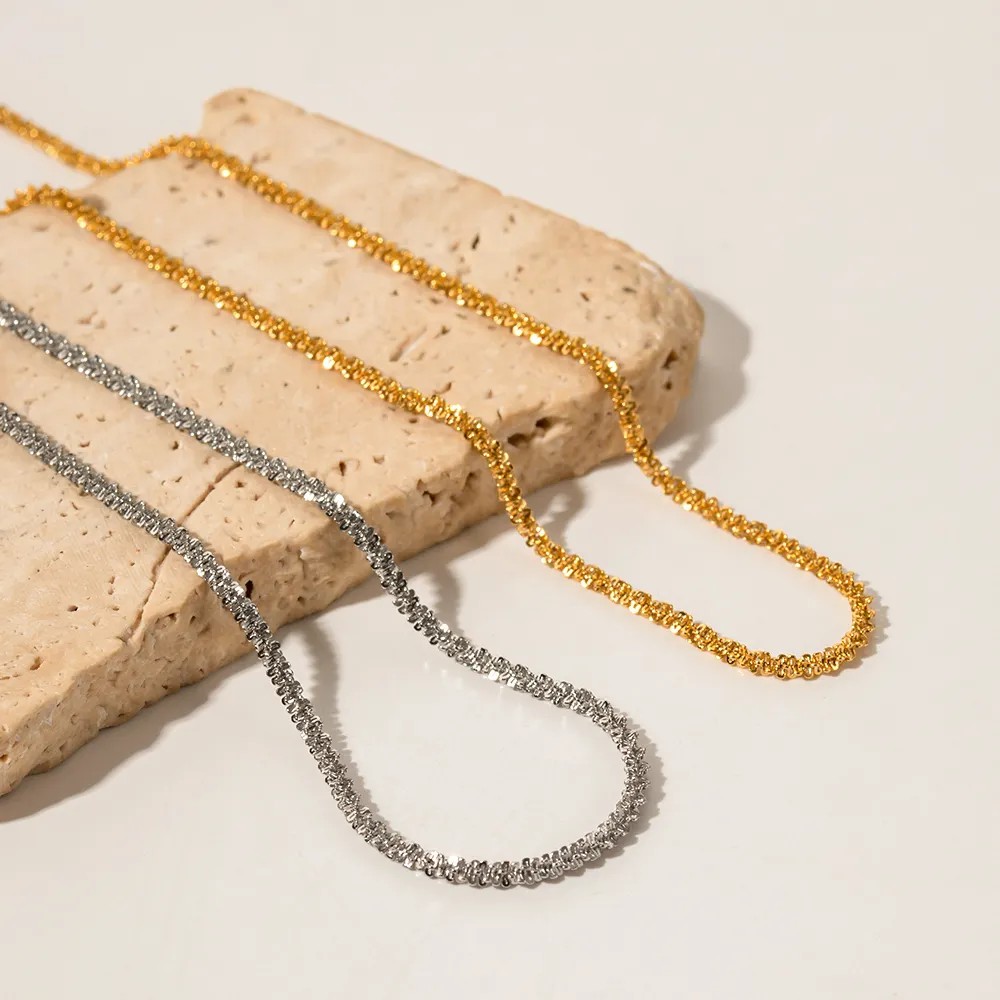 IG Style Solid Color Stainless Steel Plating 18K Gold Plated Necklace_colorza_2