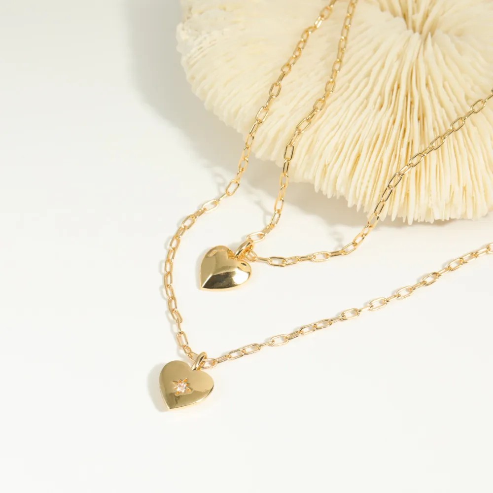 Retro Simple Style Heart Shape Stainless Steel Plating Inlay Zircon Gold Plated Pendant Necklace_colorza_3