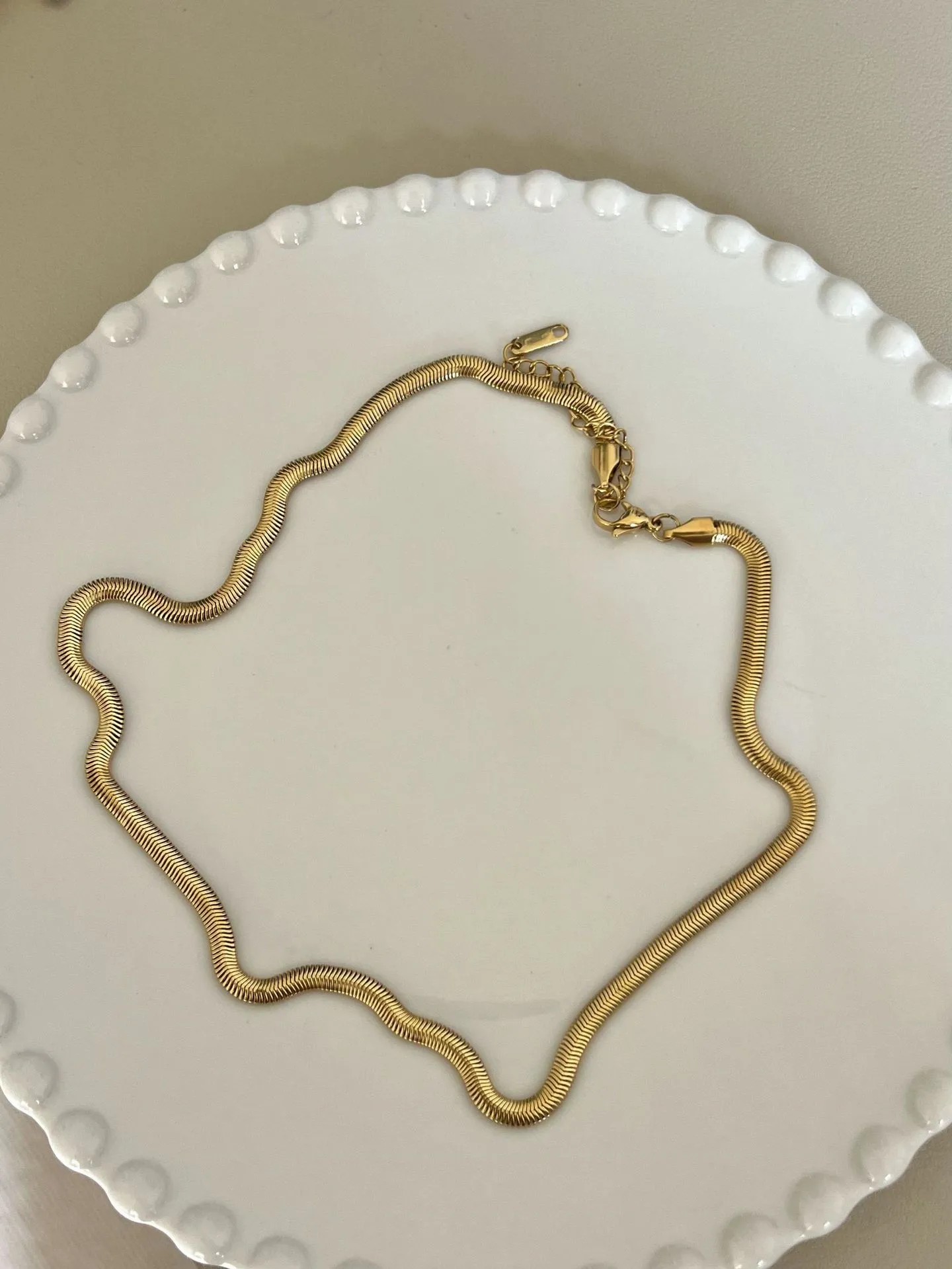 Vintage Style Vacation Solid Color Stainless Steel Layered Plating Inlay Zircon 18K Gold Plated Layered Necklaces_colorza_8