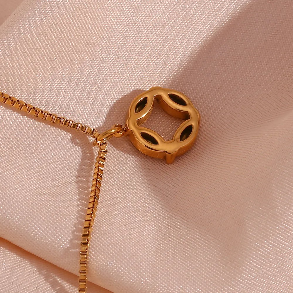 Simple Style Classic Style Horse Eye Stainless Steel Plating Inlay Zircon 18K Gold Plated Pendant Necklace_colorza_10
