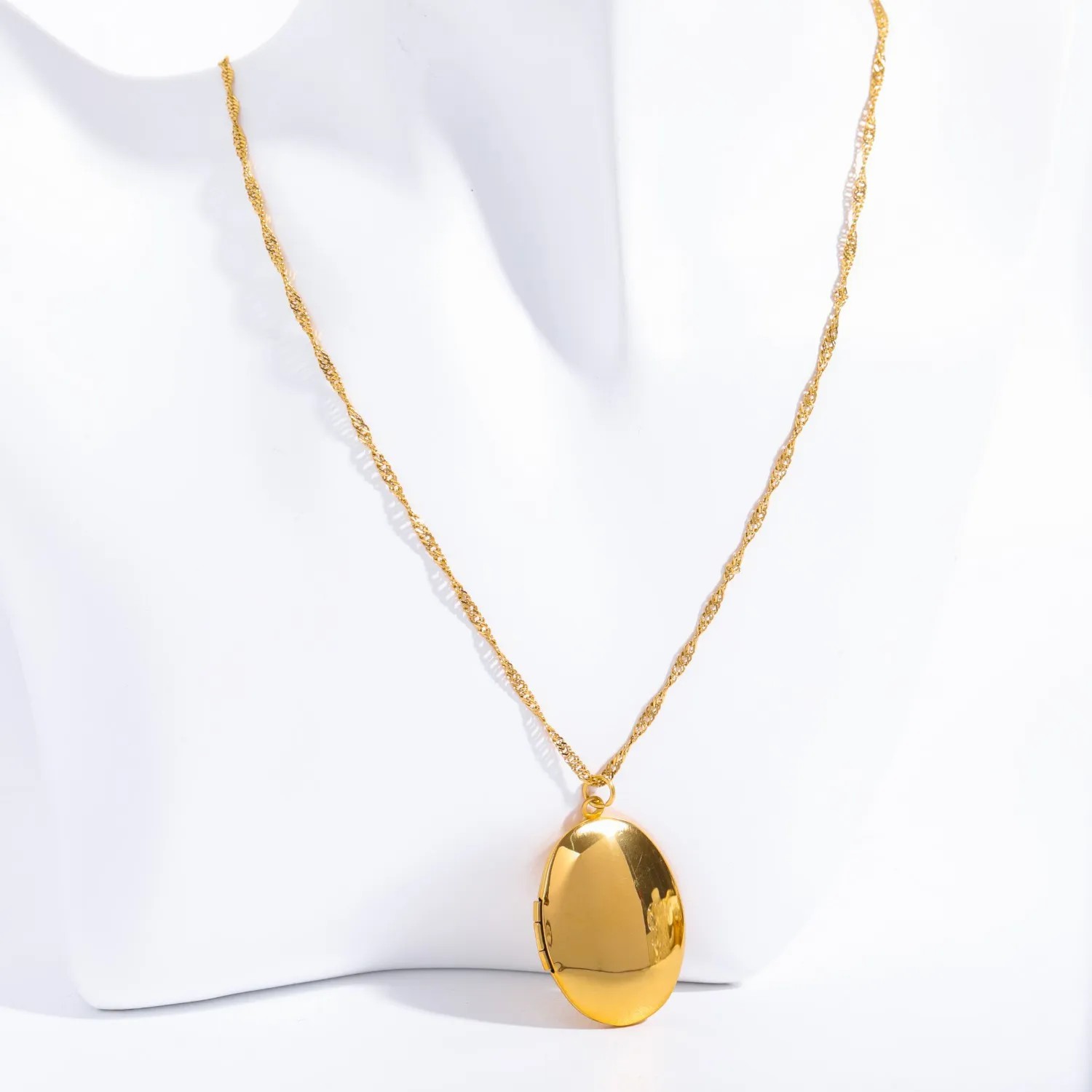 Casual Vintage Style Classic Style Heart Shape Stainless Steel Plating 18K Gold Plated Pendant Necklace_colorza_2